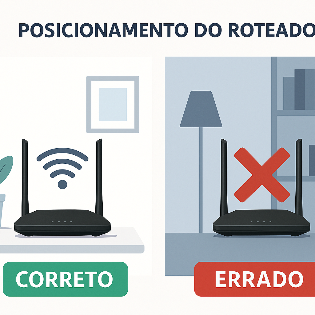 Posicionamento correto do roteador