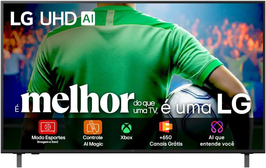 Smart TV LG 55 polegadas 4K UHD modelo 55UA85 com WebOS e suporte Alexa